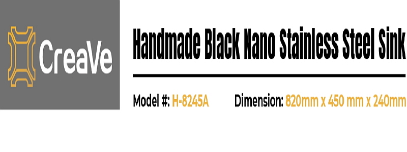 Homemade Black Nano Stainless Steel Sink