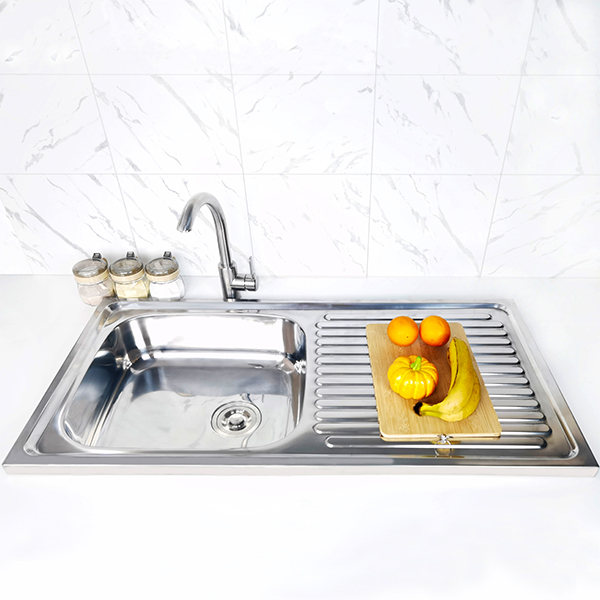 creave single tray stainless steel sink S-10050SF front view